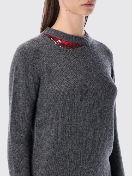 25FW 파비아나 필리피 캐시미어 크루넥 스웨터 MAD225F564L673 8105 Grey - FABIANA FILIPPI