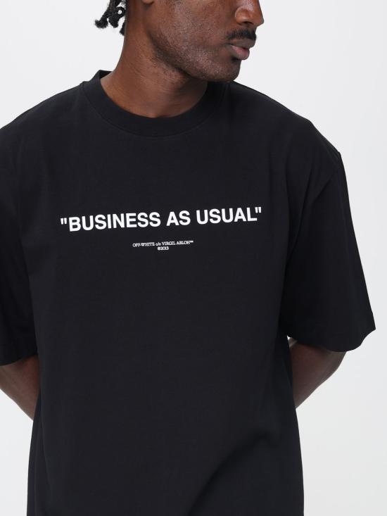 25FW 오프화이트 반팔 티셔츠 OMAA120F25JER011 1001 Black - OFF WHITE