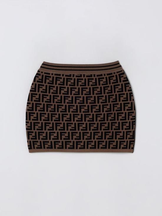 25FW [키즈] 펜디 스커트 JFG70AEYD F15B6 Brown - FENDI