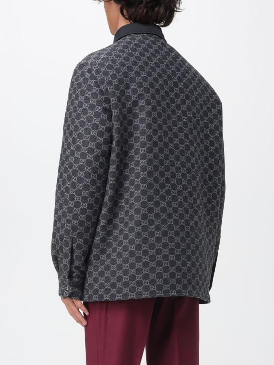 25FW 구찌 브러시드 울 자켓 814007ZAOWO 1074 Grey - GUCCI