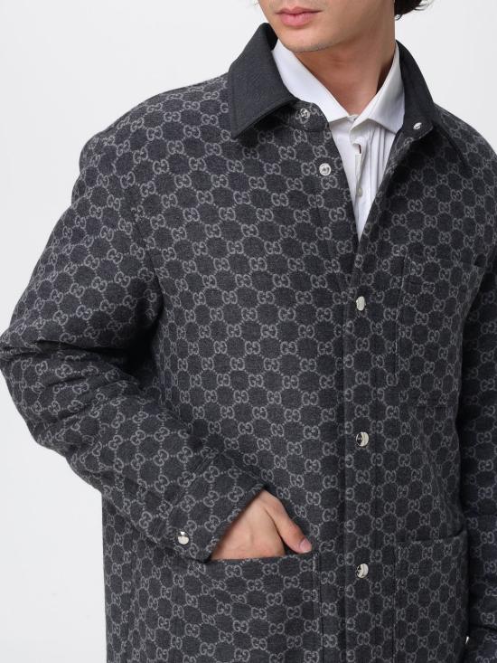 25FW 구찌 브러시드 울 자켓 814007ZAOWO 1074 Grey - GUCCI