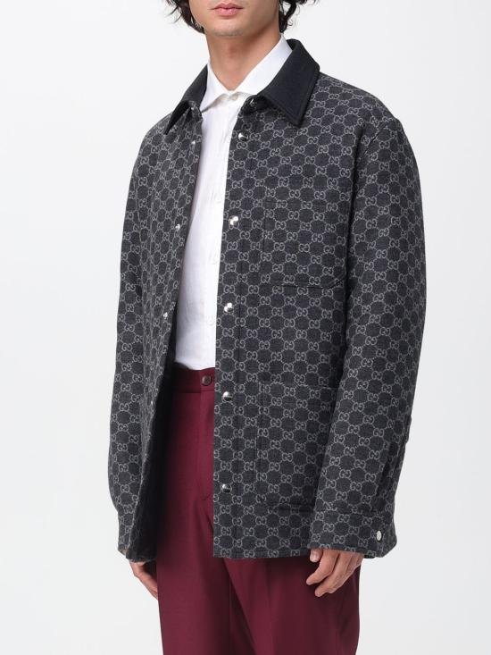 25FW 구찌 브러시드 울 자켓 814007ZAOWO 1074 Grey - GUCCI