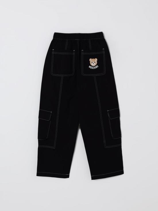 25FW [키즈] 모스키노 트레이닝/조거 팬츠 HUP08JLZA24 60100 Black - MOSCHINO