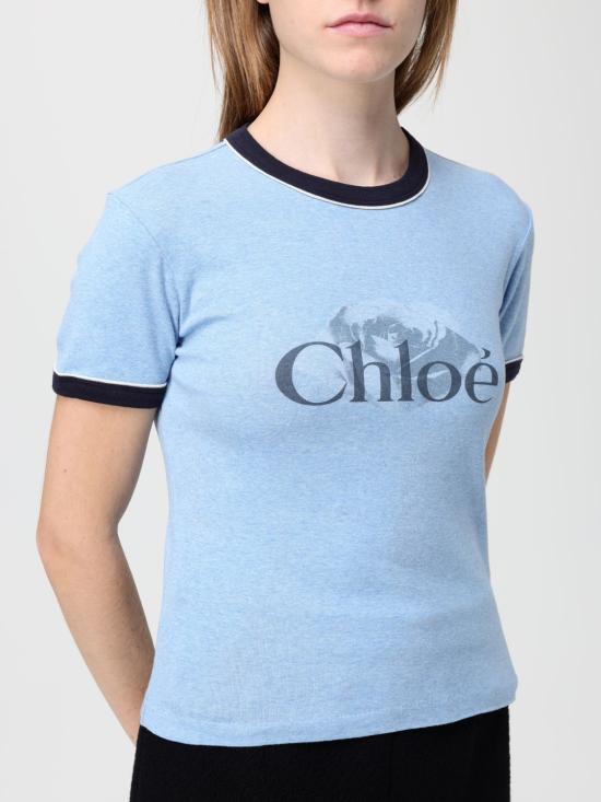 25FW 끌로에 반팔 티셔츠 CH25WJH03198 433 Blue - CHLOE
