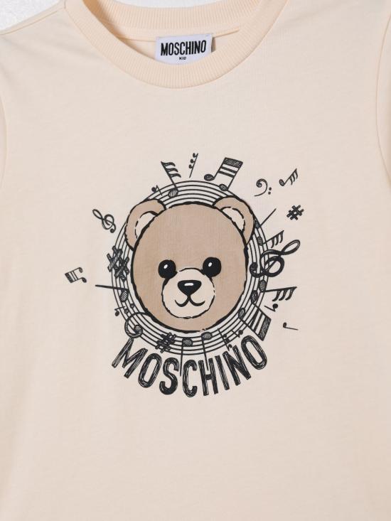 25FW [키즈] 모스키노 티셔츠 HOM058LAA10 10123 Ivory - MOSCHINO