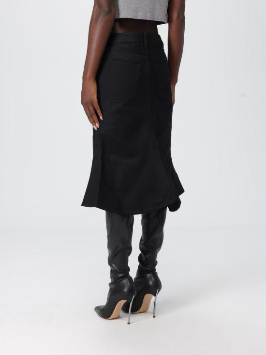 25FW 발렌시아가 미디 스커트 852330TTWA4 1000 Black - BALENCIAGA