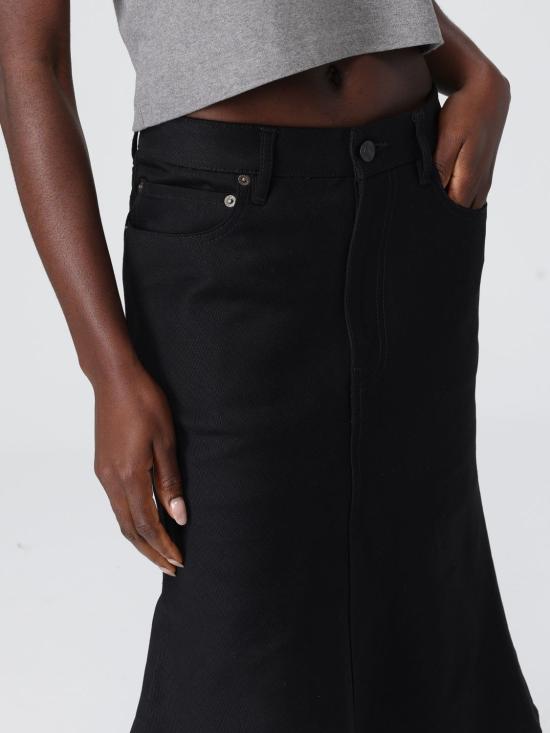 25FW 발렌시아가 미디 스커트 852330TTWA4 1000 Black - BALENCIAGA