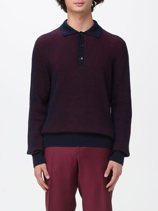 25FW 에트로 폴로 티셔츠 MRKN0005 AV791 R0369 Burgundy