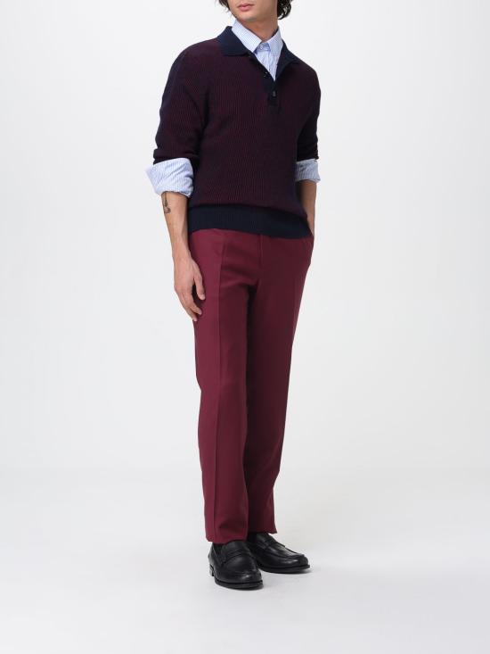 25FW 에트로 폴로 티셔츠 MRKN0005 AV791 R0369 Burgundy - ETRO