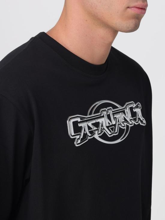 25FW 카사블랑카 반팔 티셔츠 MAW25JTS044 03 Black - CASABLANCA