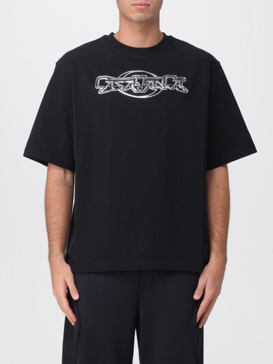 25FW 카사블랑카 반팔 티셔츠 MAW25JTS044 03 Black