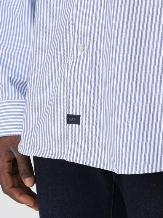 25FW 페이 긴팔 셔츠 NCMA151261SXVF U806 Blue - FAY