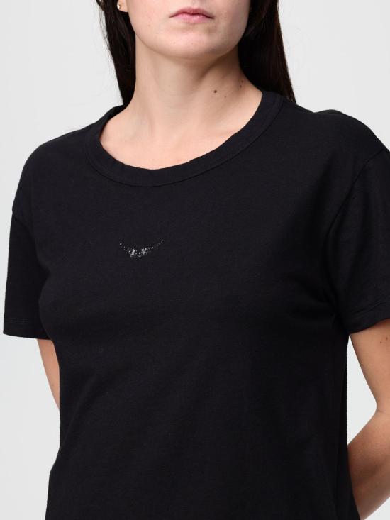 25FW 자딕앤볼테르 반팔 티셔츠 JWTS01669 001 Black - ZADIG & VOLTAIRE