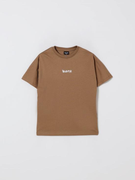 25FW [키즈] 디스클레이머 티셔츠 25IDK58603 BR BI Brown