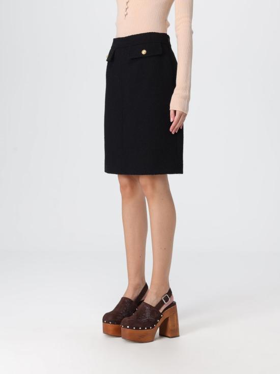 25FW 끌로에 미디 스커트 CH25AJU10935 001 Black - CHLOE