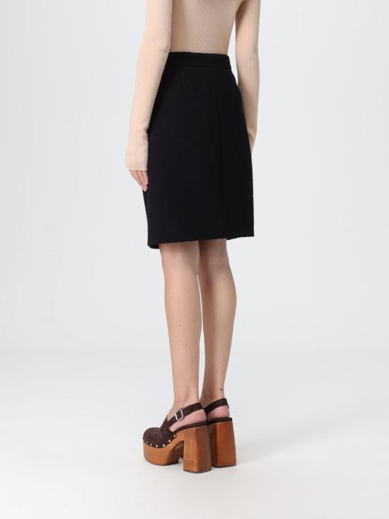 25FW 끌로에 미디 스커트 CH25AJU10935 001 Black - CHLOE