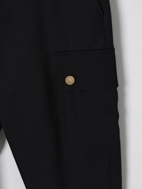 25FW [키즈] 발망 트레이닝/조거 팬츠 BX6Q90I0196 930OR Black - BALMAIN