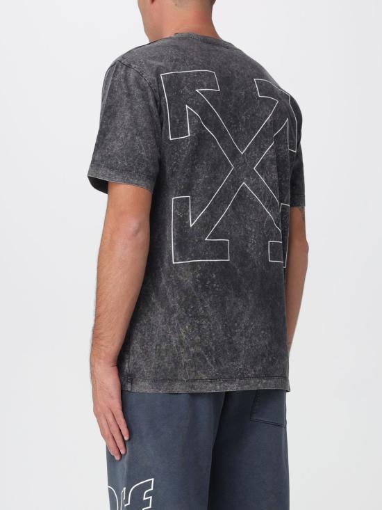 25FW 오프화이트 반팔 티셔츠 OMAA027F25JER00D 1301 Black - OFF WHITE