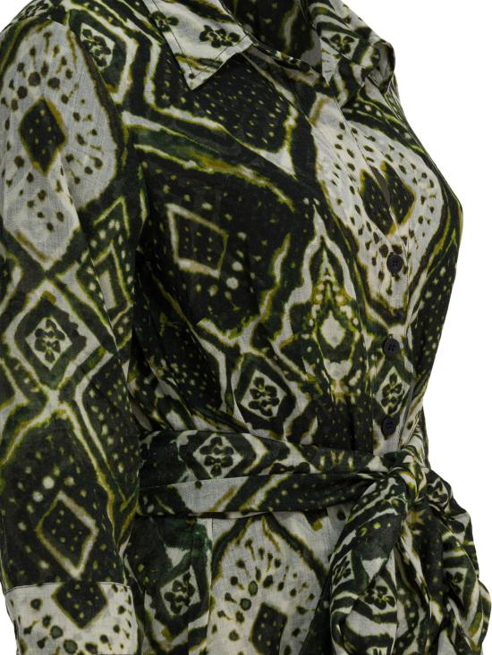 25FW 사만다 성 원피스 ASTERTIE DYE MALDIVES IVORY OLIVE GREEN Green - SAMANTHA SUNG