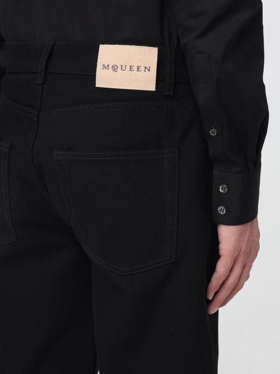25FW 알렉산더 맥퀸 데님 팬츠 839142QYAAC 1000 Black - ALEXANDER MCQUEEN