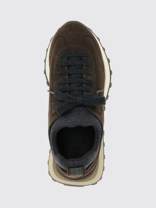 25FW 브루넬로 쿠치넬리 스니커즈 MZ60G3087 C2803 Brown - BRUNELLO CUCINELLI