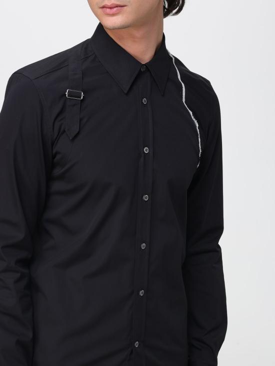 25FW 알렉산더 맥퀸 긴팔 셔츠 838526QNAAX 1000 Black - ALEXANDER MCQUEEN