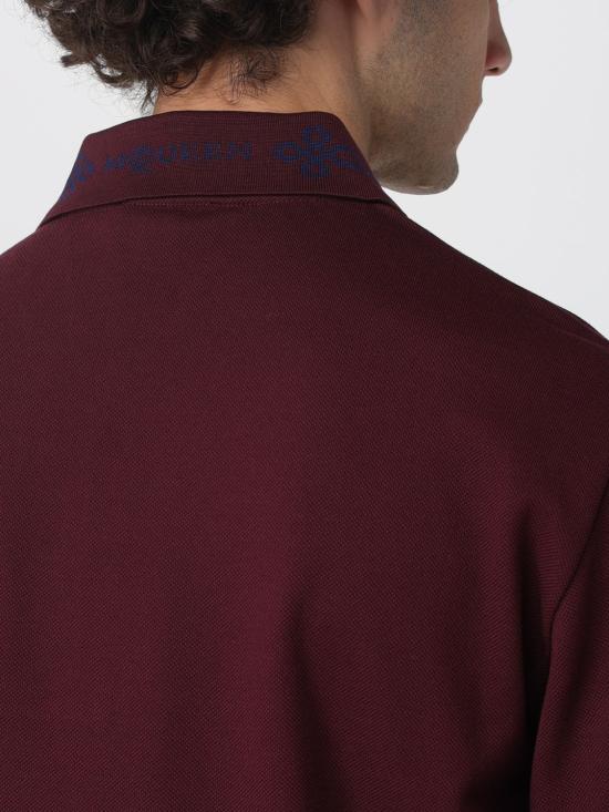 25FW 알렉산더 맥퀸 폴로 티셔츠 847736QXAAK 5050 Burgundy - ALEXANDER MCQUEEN
