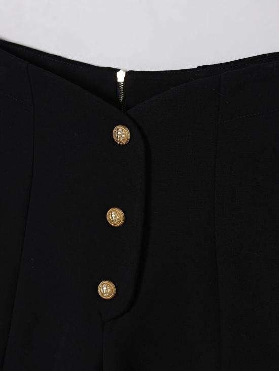 25FW [키즈] 발망 쇼츠/버뮤다 BX6B09J0371 930OR Black - BALMAIN