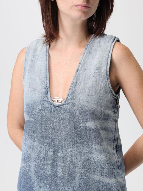 25FW 디젤 롱 원피스 A21707068TY 01 Blue - DIESEL