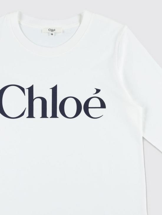 25FW [키즈] 끌로에 티셔츠 C20650 117 White - CHLOE