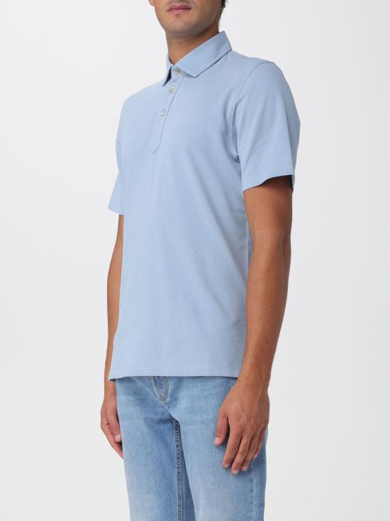 25FW 브루넬로 쿠치넬리 폴로 티셔츠 ME8543936 C3990 Gnawed Blue - BRUNELLO CUCINELLI