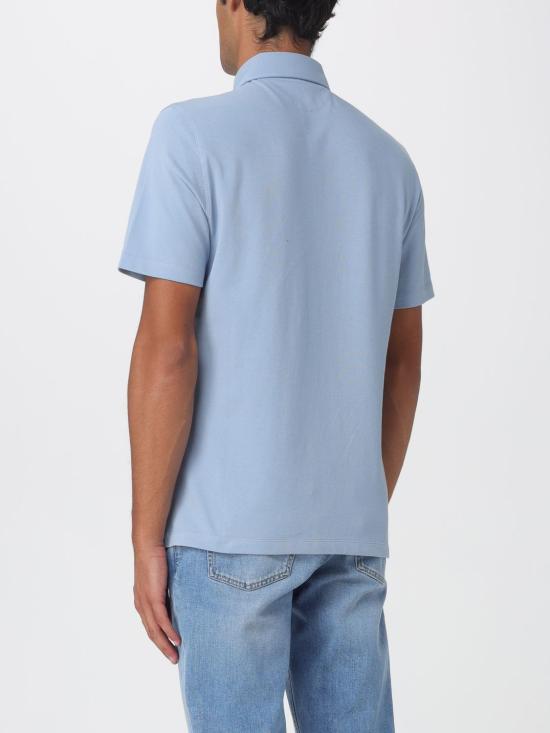 25FW 브루넬로 쿠치넬리 폴로 티셔츠 ME8543936 C3990 Gnawed Blue - BRUNELLO CUCINELLI