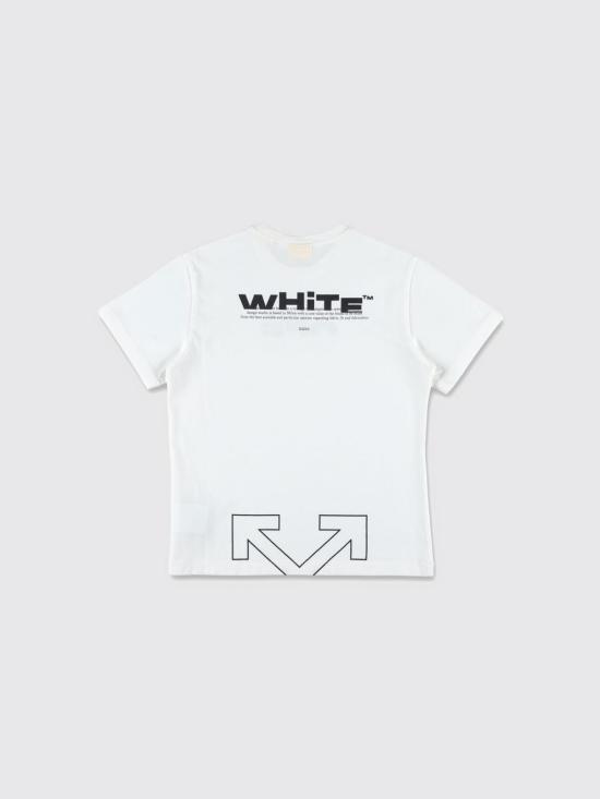 25FW [키즈] 오프화이트 티셔츠 OBAA002F25JER002 0110 White - OFF WHITE