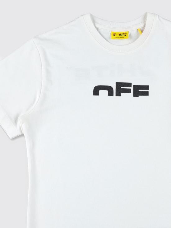 25FW [키즈] 오프화이트 티셔츠 OBAA002F25JER002 0110 White - OFF WHITE