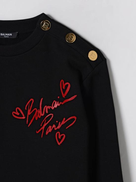 25FW [키즈] 발망 풀오버 BX4C30Z3183 930RO Black - BALMAIN