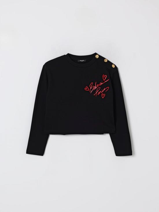 25FW [키즈] 발망 풀오버 BX4C30Z3183 930RO Black