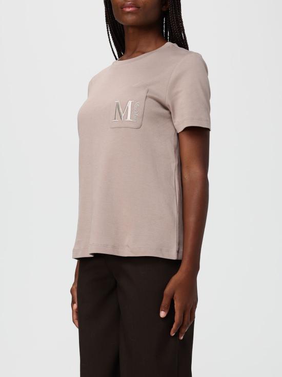 25FW 에스막스마라 반팔 티셔츠 2529976011600 003 Brown - 'S MAX MARA