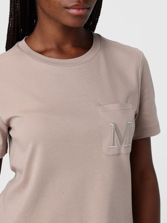 25FW 에스막스마라 반팔 티셔츠 2529976011600 003 Brown - 'S MAX MARA