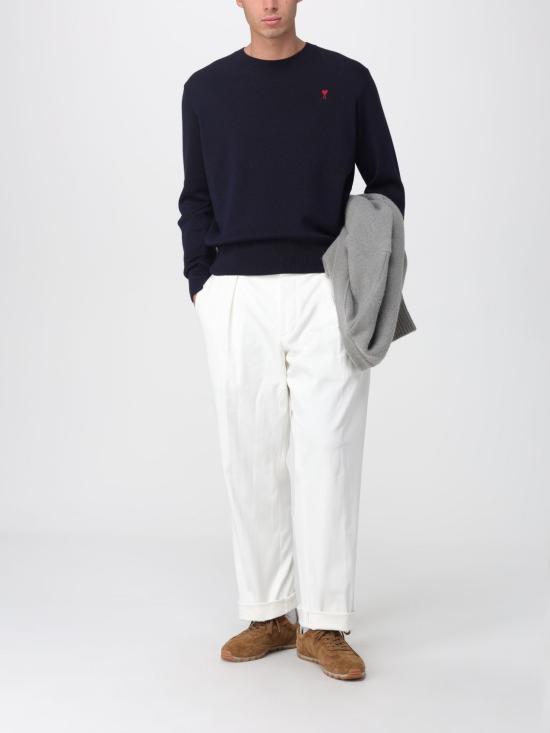 26SS 아미 ADC 크루넥 스웨터 HKS826001 414 Blue - AMI