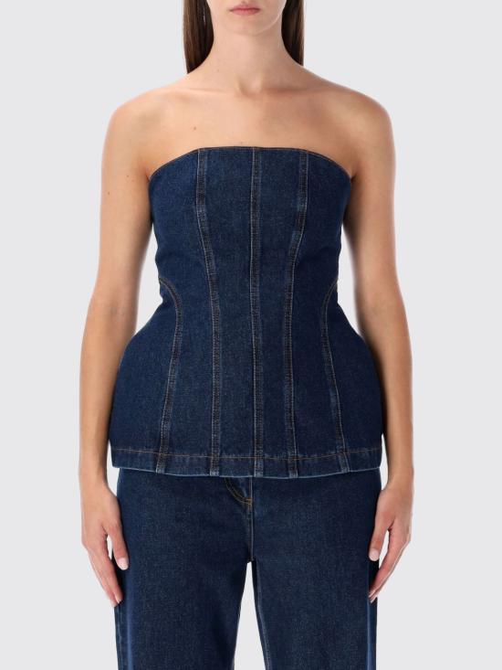 25FW 마그다뷰트림 민소매 티셔츠 132925 NAVY Blue