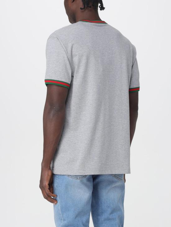 25FW 구찌 엠브로이더리 코튼 저지 티셔츠 835640XJHCW 1183 Grey - GUCCI