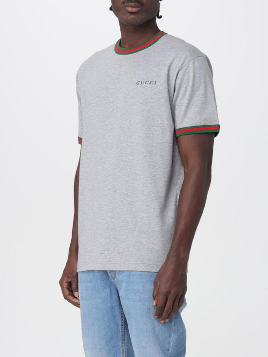 25FW 구찌 엠브로이더리 코튼 저지 티셔츠 835640XJHCW 1183 Grey - GUCCI