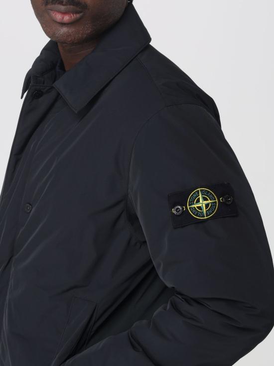 25FW 스톤 아일랜드 마이크로 트윌 패디드 카코트 7100007S0026 V0029 Black - STONE ISLAND