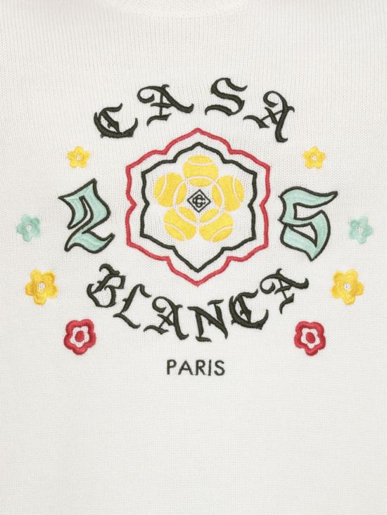 25FW 카사블랑카 스웨터 MAW25KW1105 01 Ivory - CASABLANCA