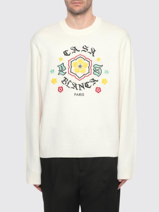 25FW 카사블랑카 스웨터 MAW25KW1105 01 Ivory