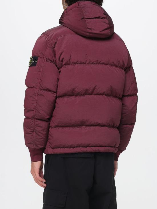 25FW 스톤 아일랜드 나일론 메탈 에코닐 후드 다운 파카 4100088S0019 V0012 Burgundy - STONE ISLAND