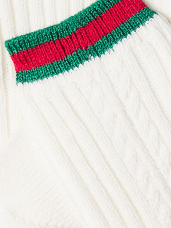 25FW [키즈] 구찌 발목 양말 8380664KACT 9166 Green - GUCCI