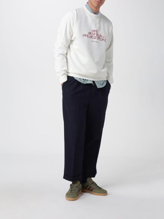 25FW 드롤드무슈 긴팔 티셔츠 SW181CO127 OW White - DROLE DE MONSIEUR