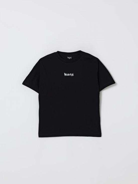 25FW [키즈] 디스클레이머 티셔츠 25IDK58603 NE BI Black