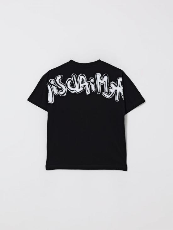 25FW [키즈] 디스클레이머 티셔츠 25IDK58603 NE BI Black - DISCLAIMER